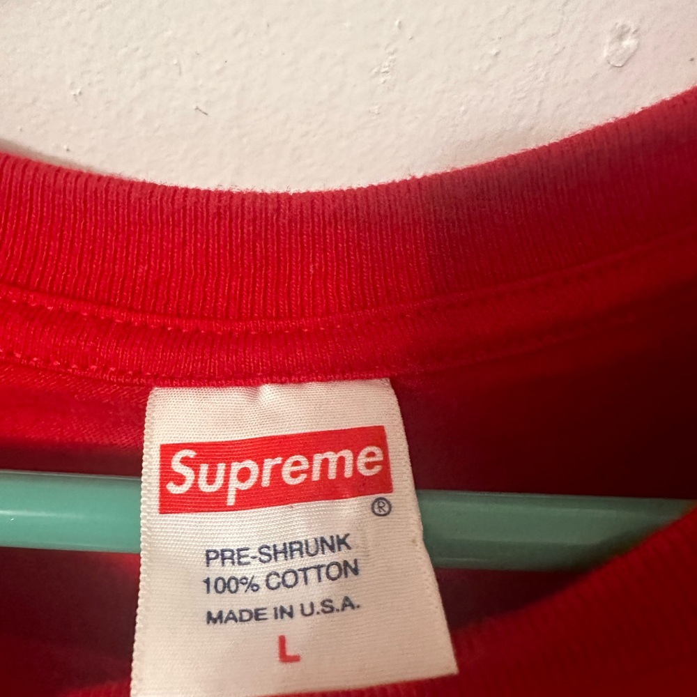 Supreme red box logo tee size large